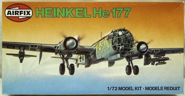 Airfix 1/72 Heinkel He-177 Greif with HS293 Guided Missiles, 9 05009 plastic model kit
